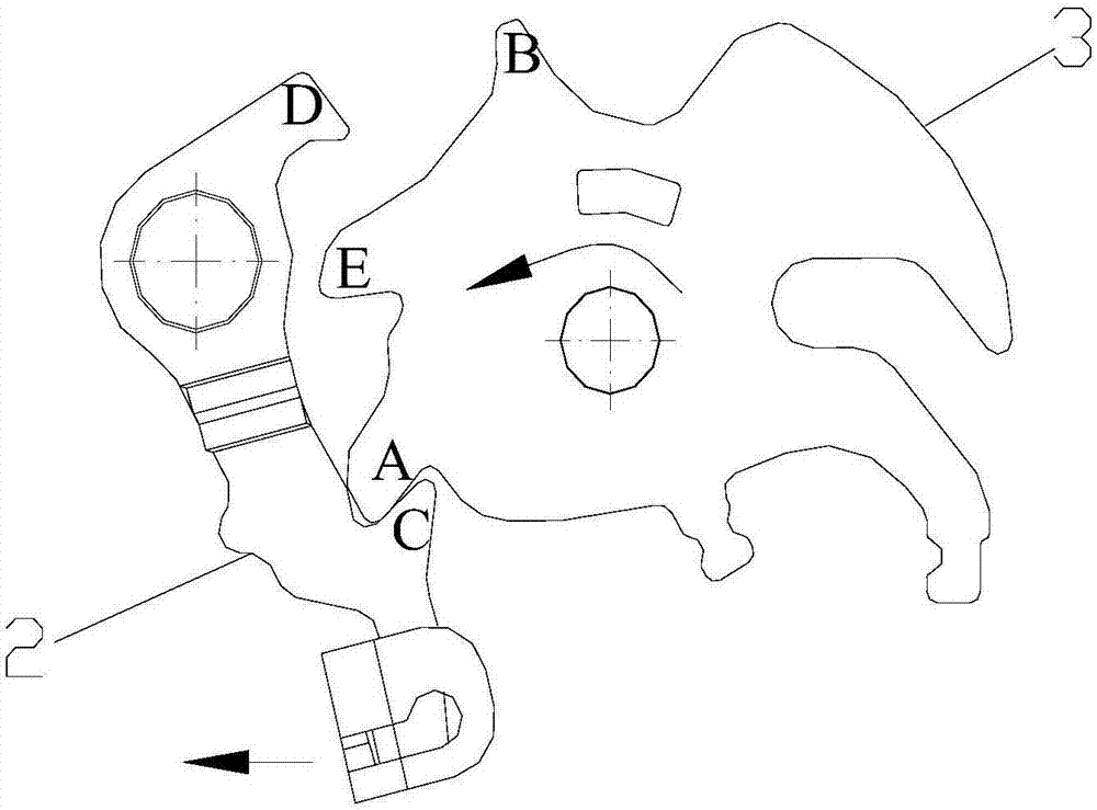 Double-pulling open-type front cover lock operation mechanism