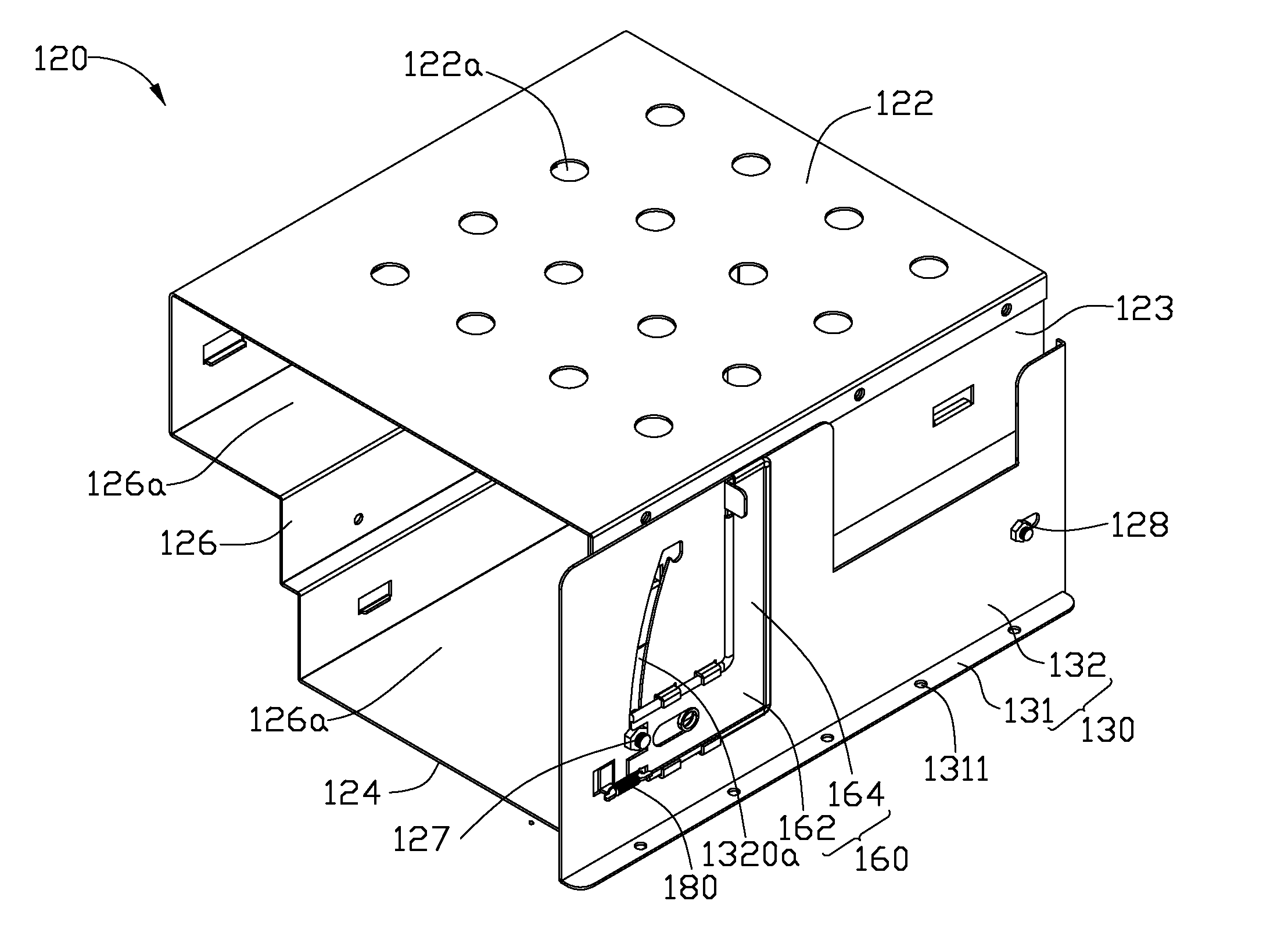 Hardware fastening structure for computer