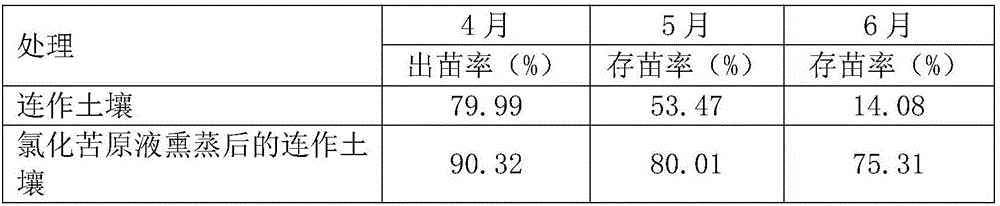 Chemical disinfection method for panax notoginseng continuous cropping soil