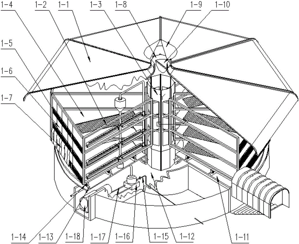 Three-dimensional farm for raising animals