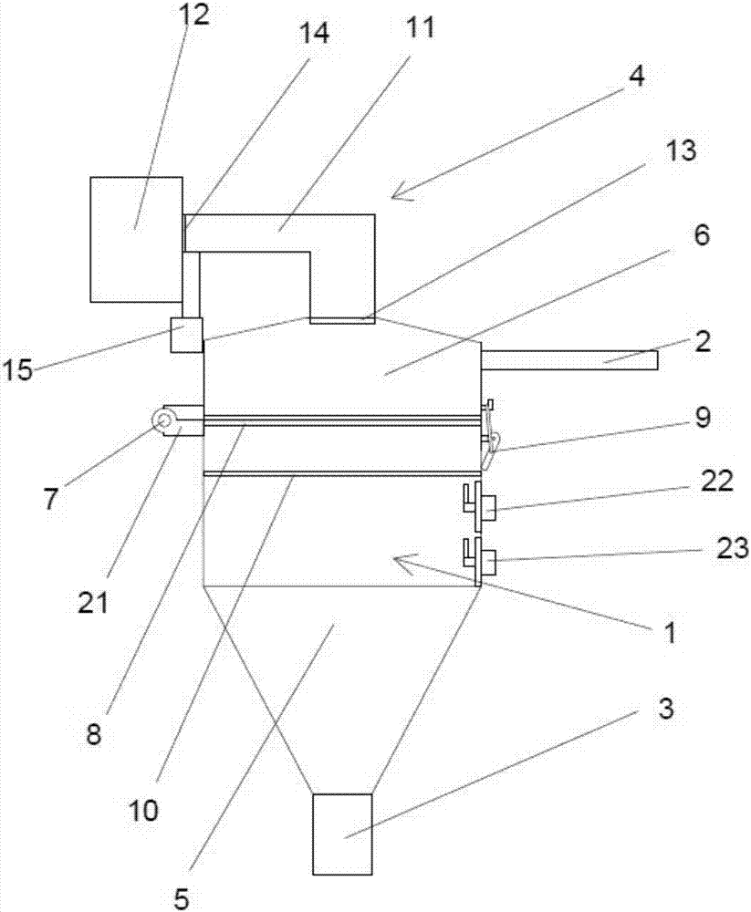 Dust-removal material-sucking machine