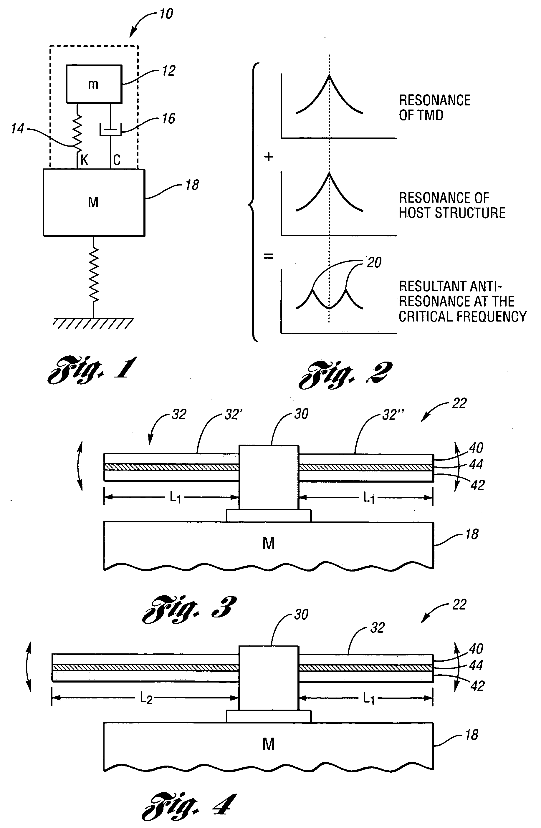 Constrained layer viscoelastic laminate tuned mass damper and method of use