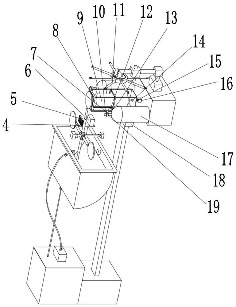 Coal mine camera protection system with automatic lens replacing, cleaning, dust removing and dust falling functions and application thereof