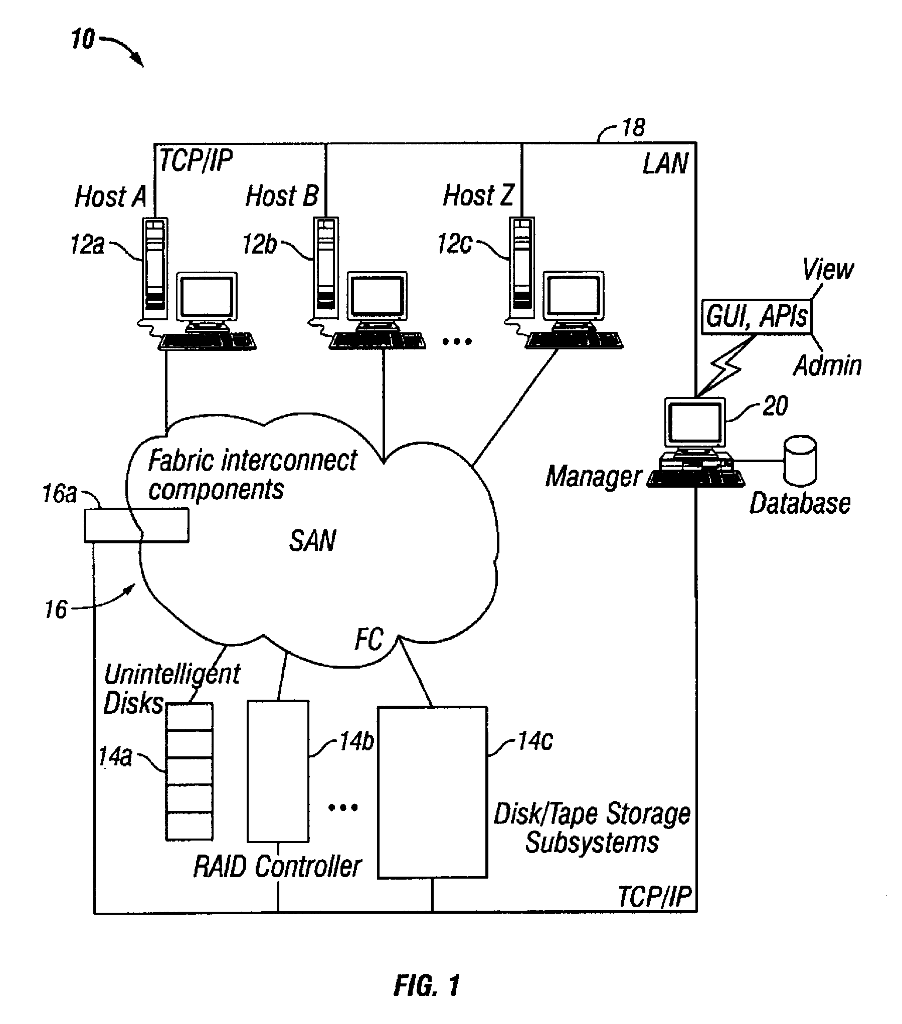 Storage area network methods and apparatus for storage device masking