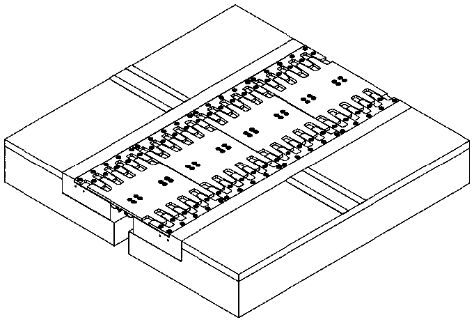 Broach type bridge telescopic device and construction method thereof