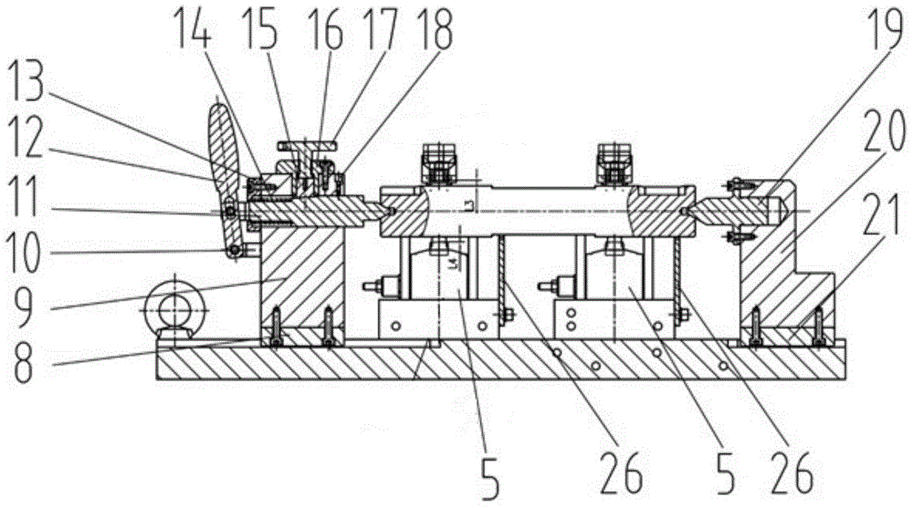 Industrial robot transmission shaft key groove machining fixture