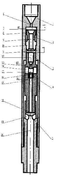 Hydraulic in-the-hole hammer with dual nozzles and combined valve