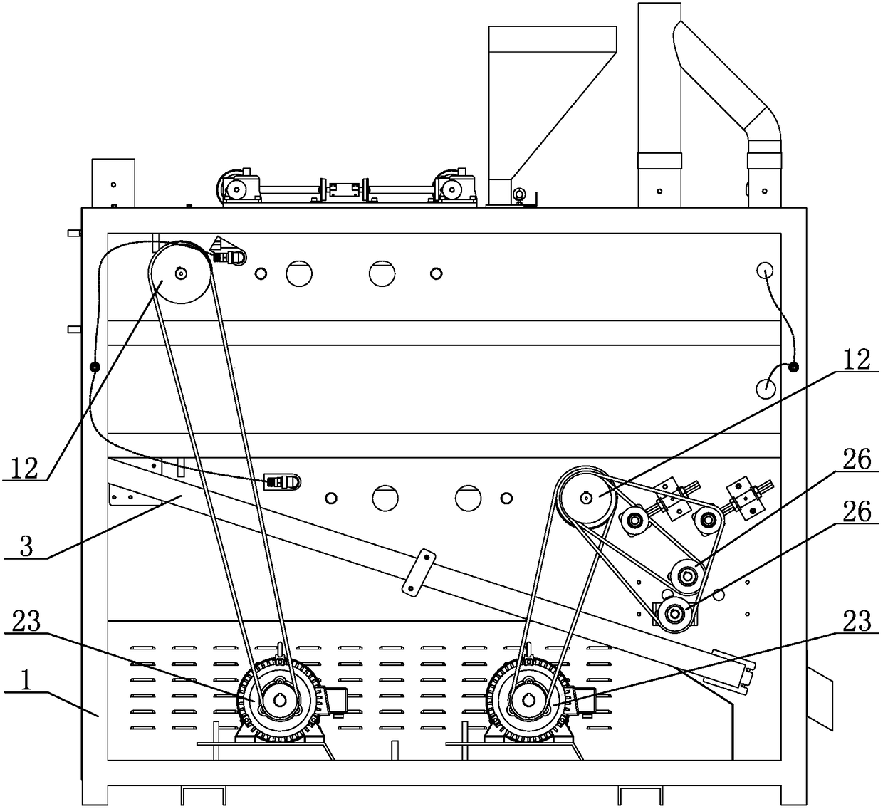 A kind of multi-layer rice rubbing machine