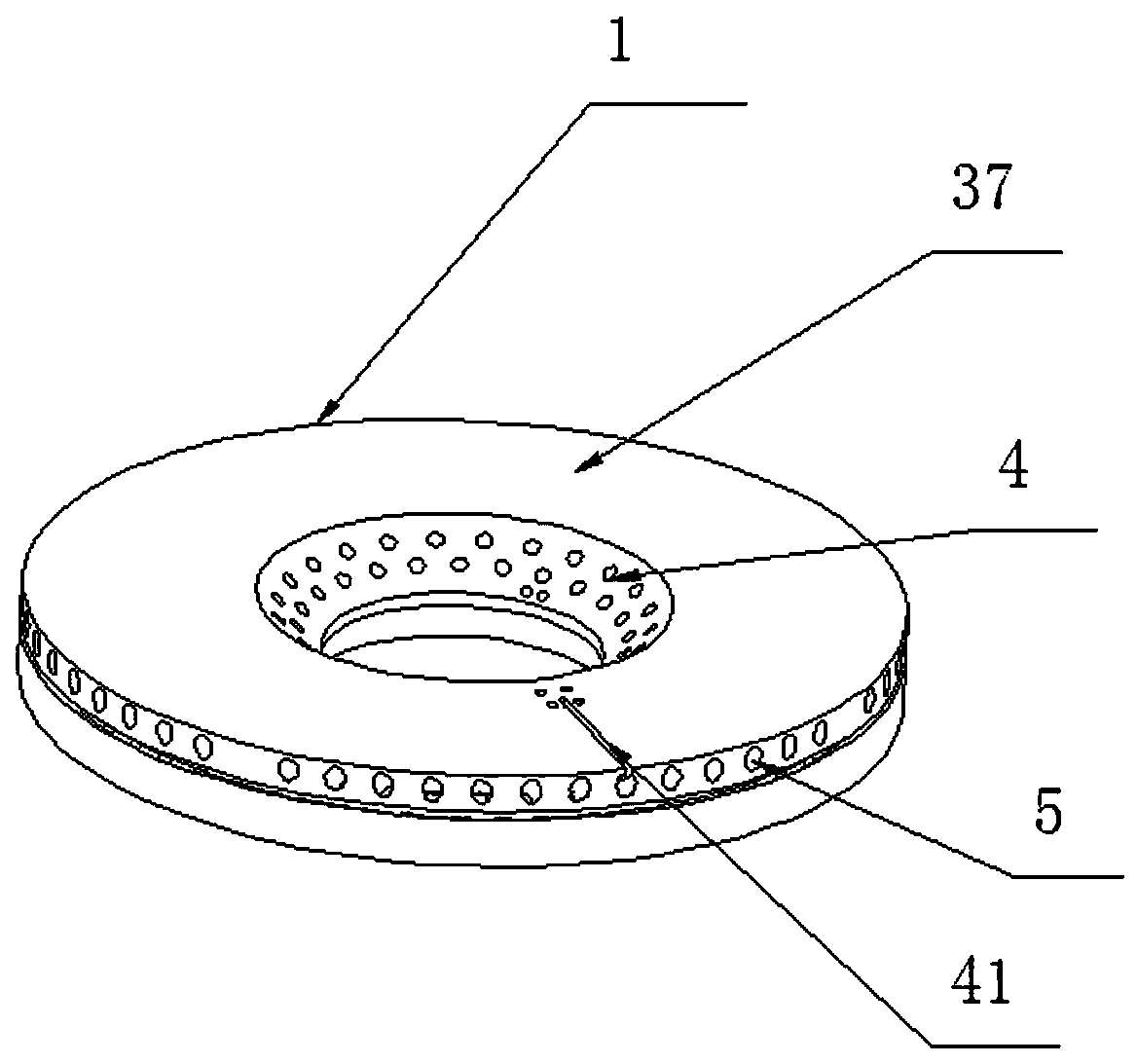 Complete upper inlet air burner