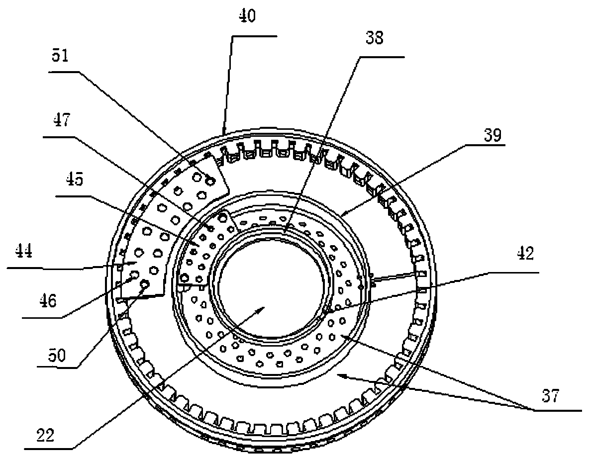 Complete upper inlet air burner