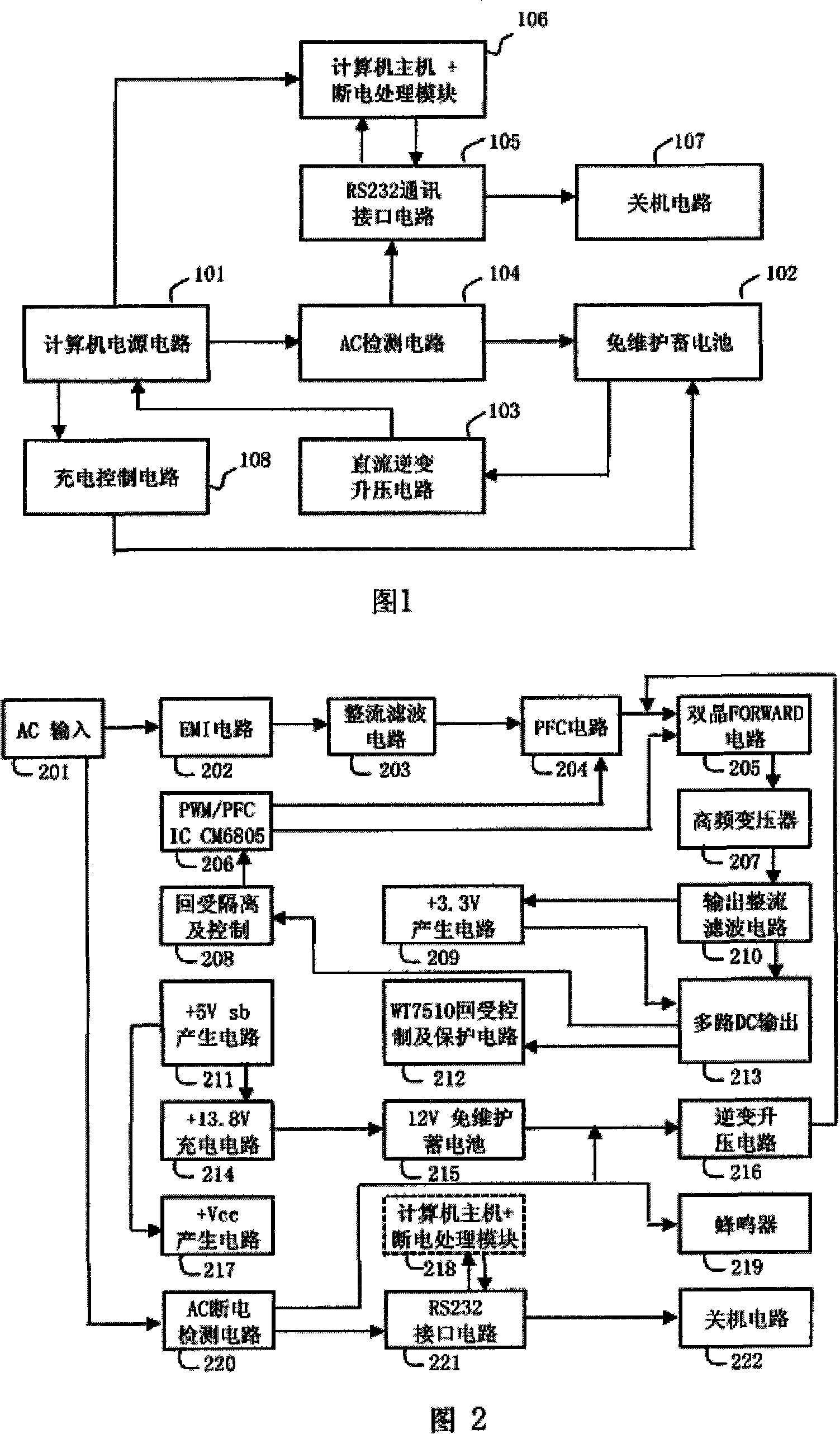 Computer intelligent power supply system and computer circuit breaking intelligent processing method