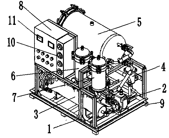 Water dividing oil purifier used for ship lubricating oil and having shock absorbing effect