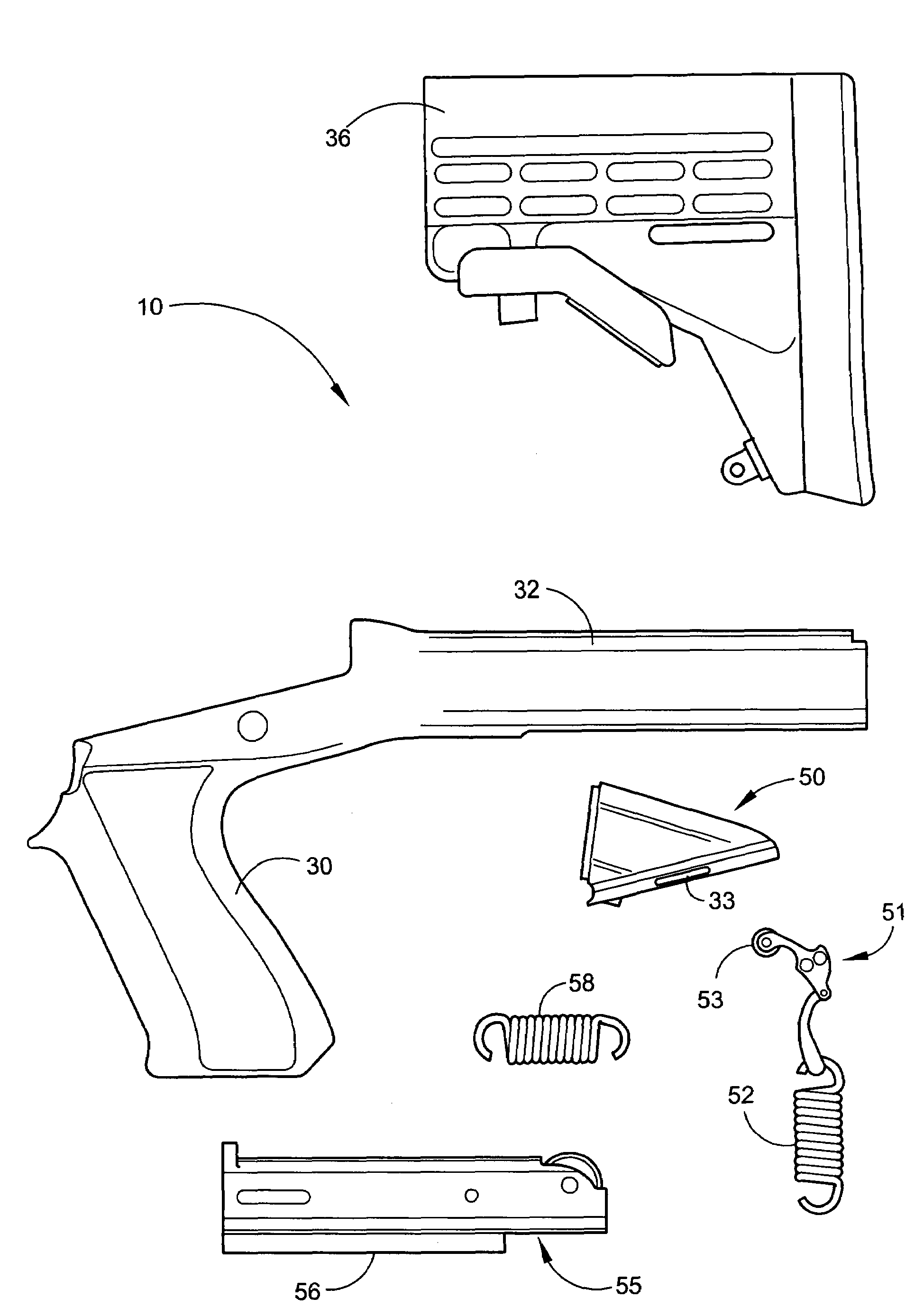 Firearm stock conversion method