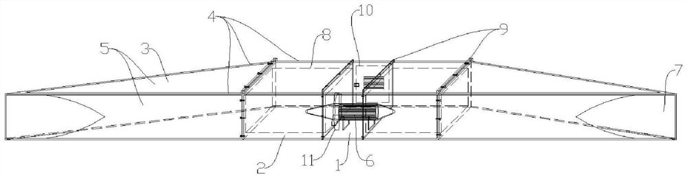 Integrated guide jet fan box