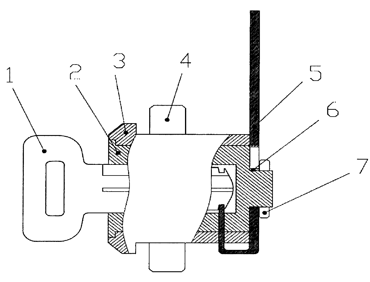 Novel carelessness-preventive cam lock