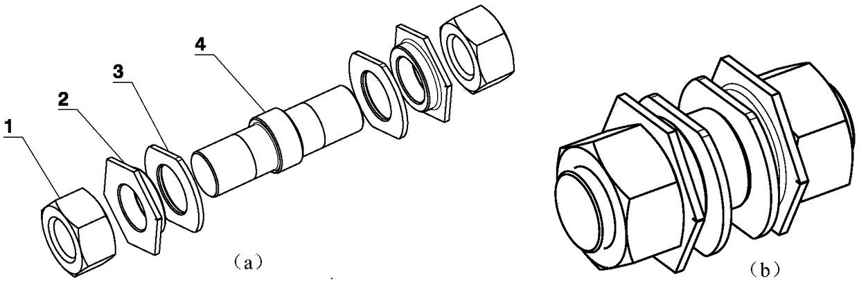 Bolt assembly with adjustable single-and-double-ear connecting coaxiality