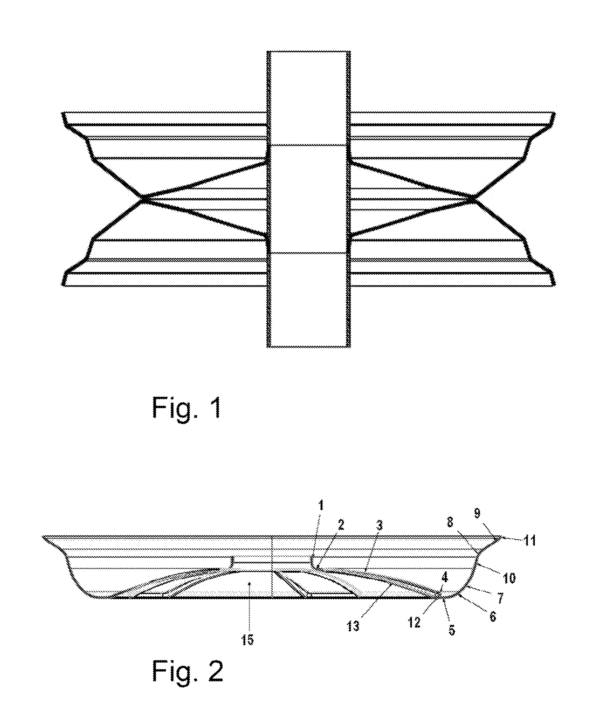 Wheelbarrow rim