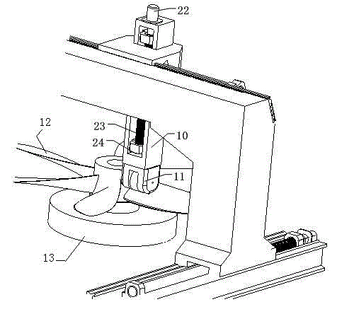 Numerical control processing machine tool and processing method special for double-power unit propeller