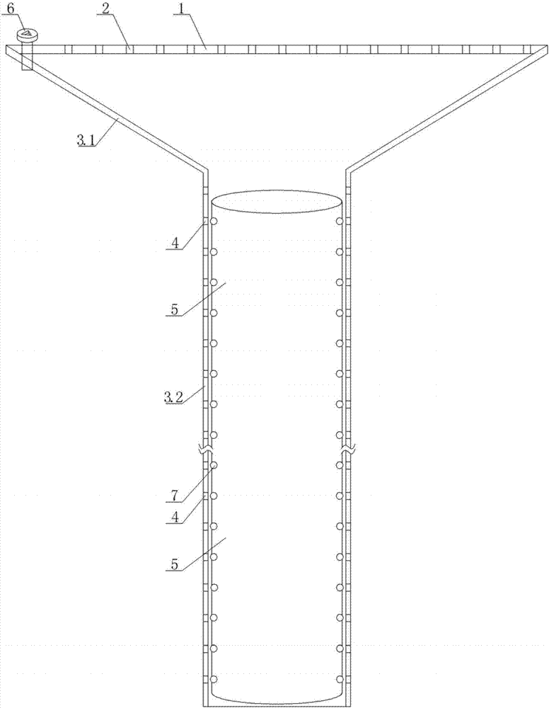 Hollow pile containing food-grade sponge for rapid reduction and decomposition of urban accumulated water