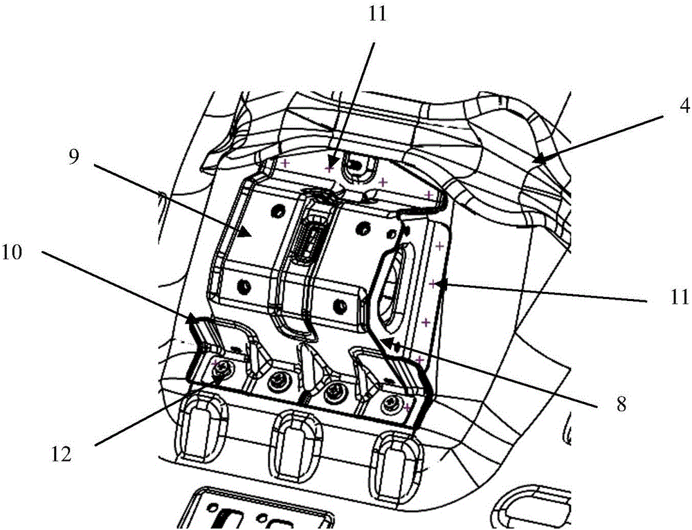 Handbrake installing point strengthening structure