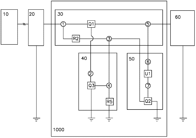 Current conduction mode switching regulation voltage limiting circuit for current source power supply system of circuit breaker