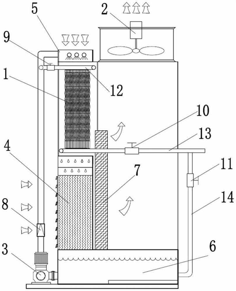 Composite cooling tower