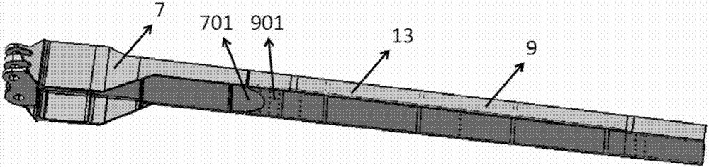 Composite material wing integrated fuel tank structure