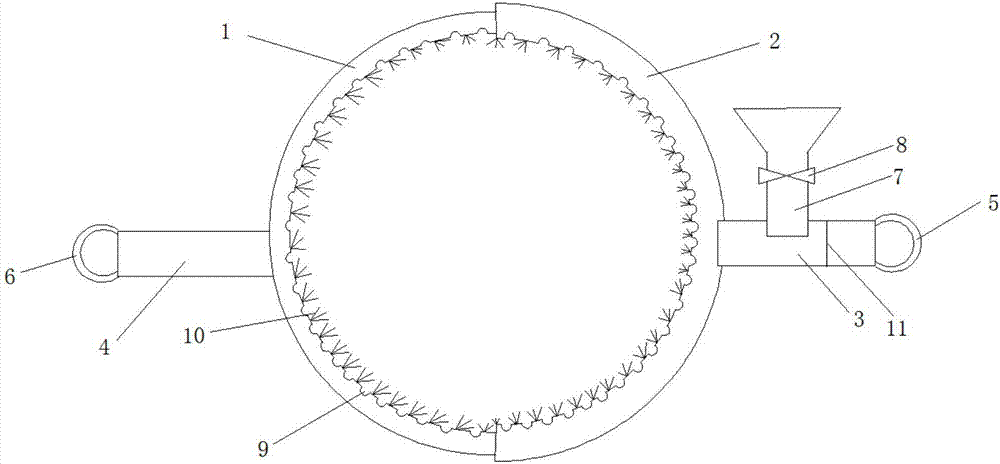 Device for whitewashing cherry blossom trees