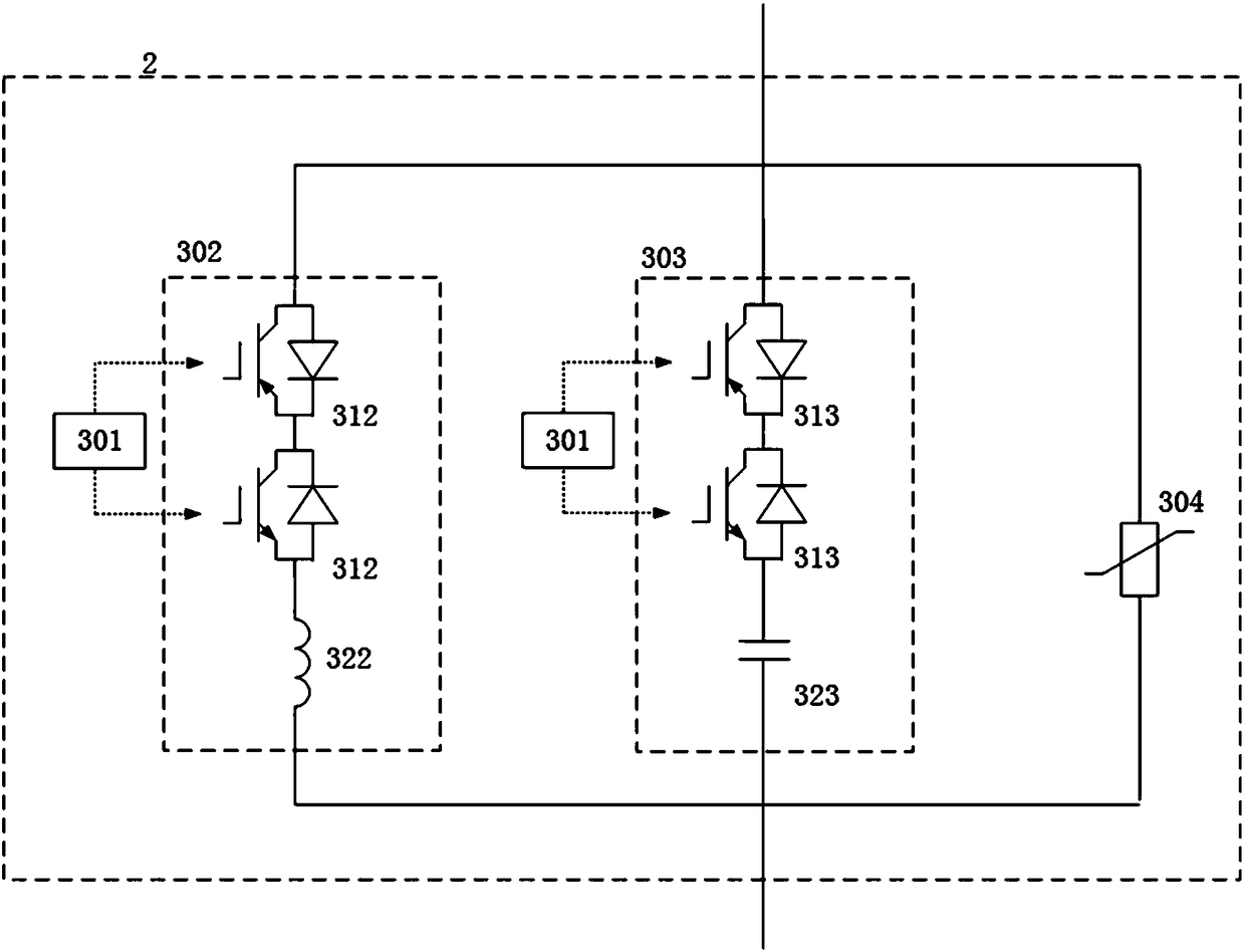 Grounding device for flexible DC power transmission system