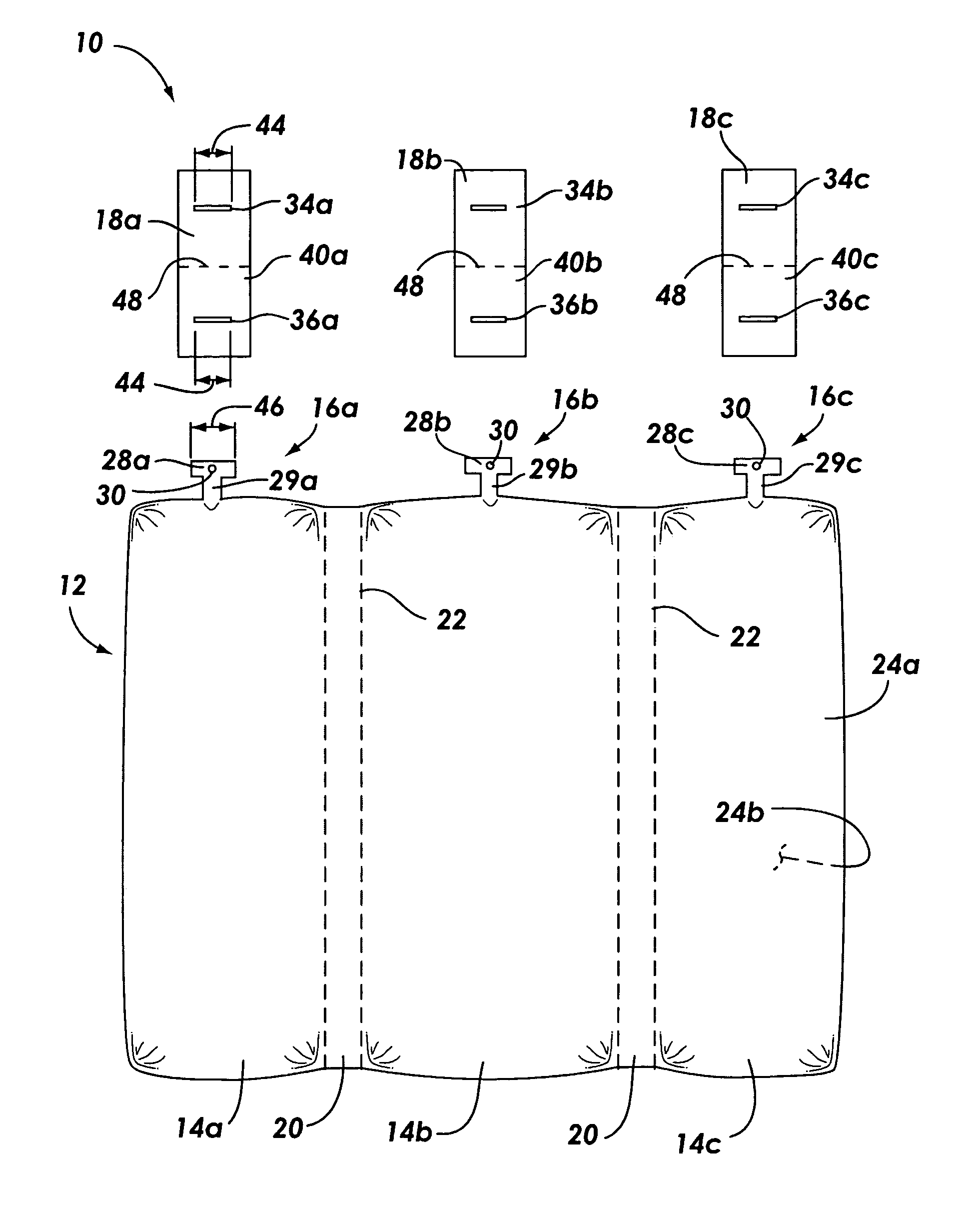 Inflatable cushion retention system