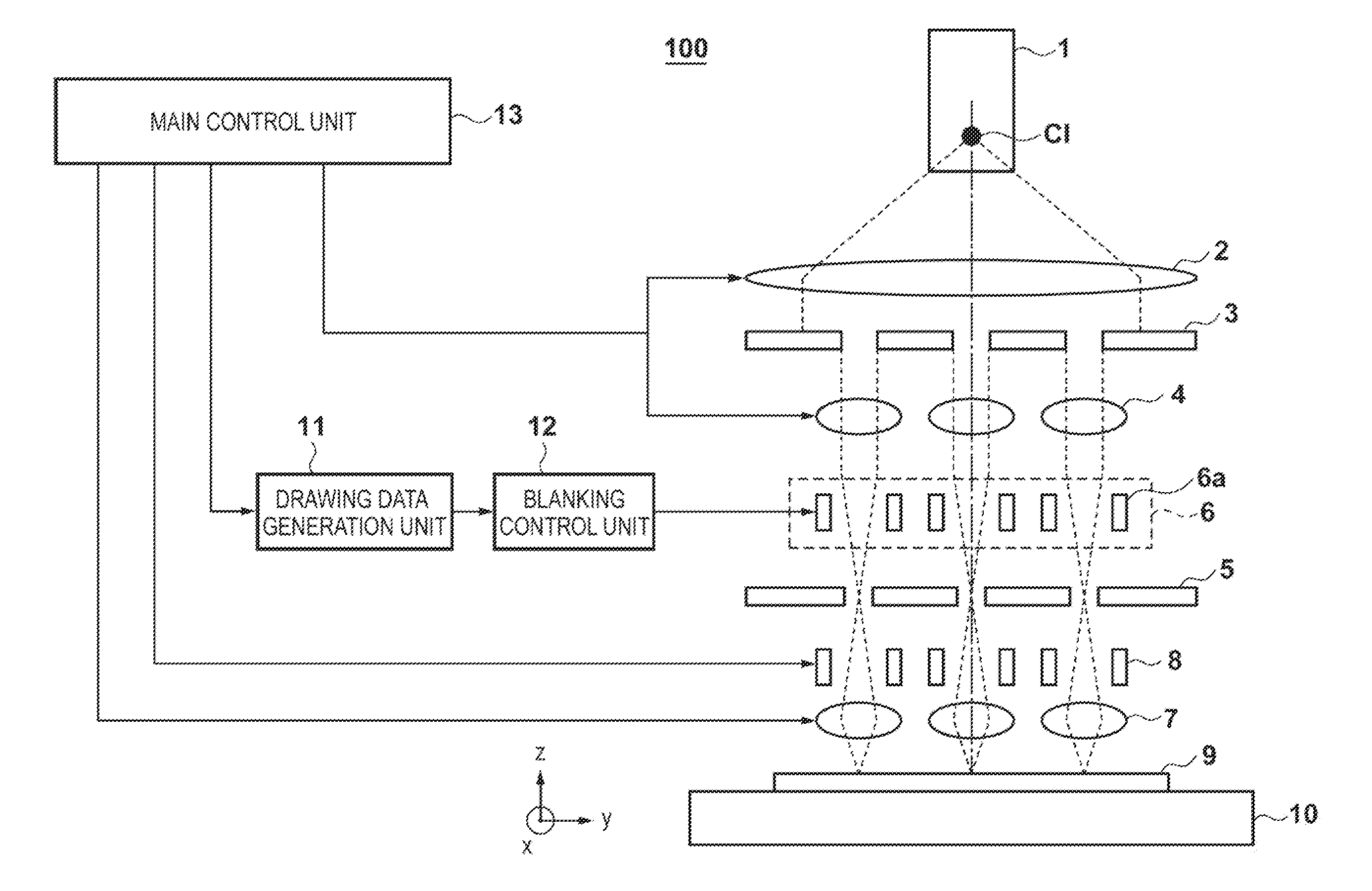 Drawing apparatus, and method of manufacturing article