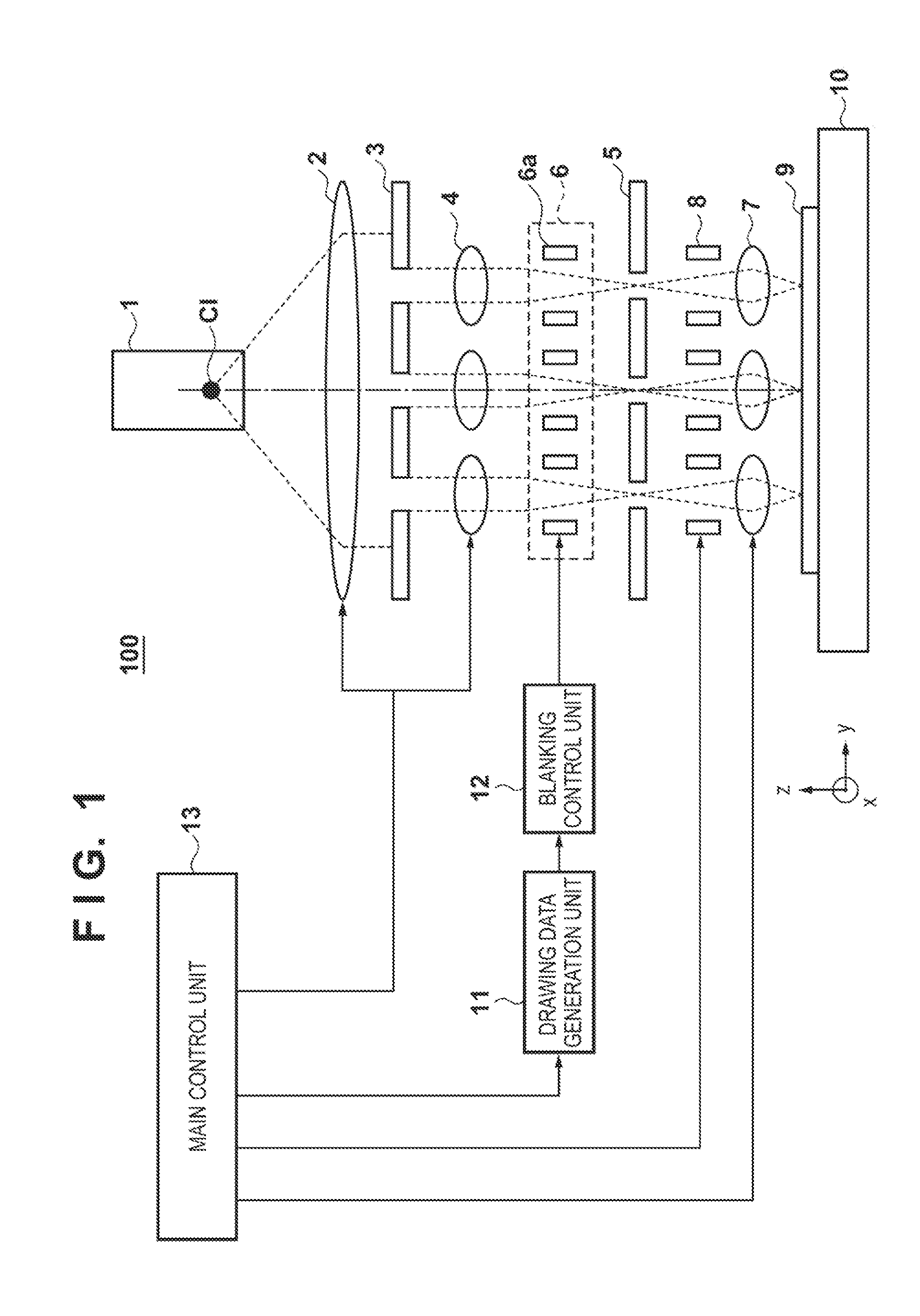 Drawing apparatus, and method of manufacturing article