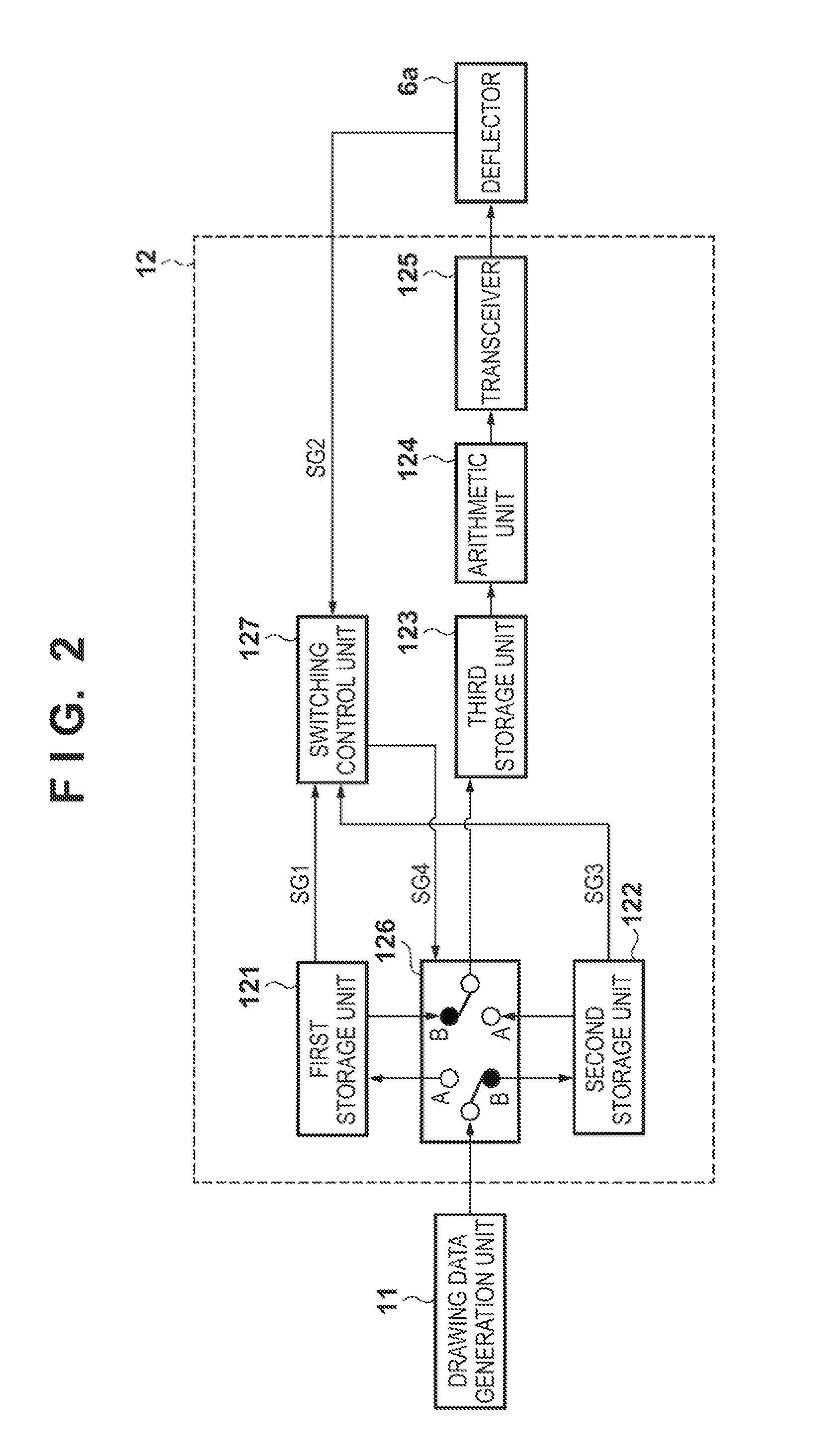 Drawing apparatus, and method of manufacturing article