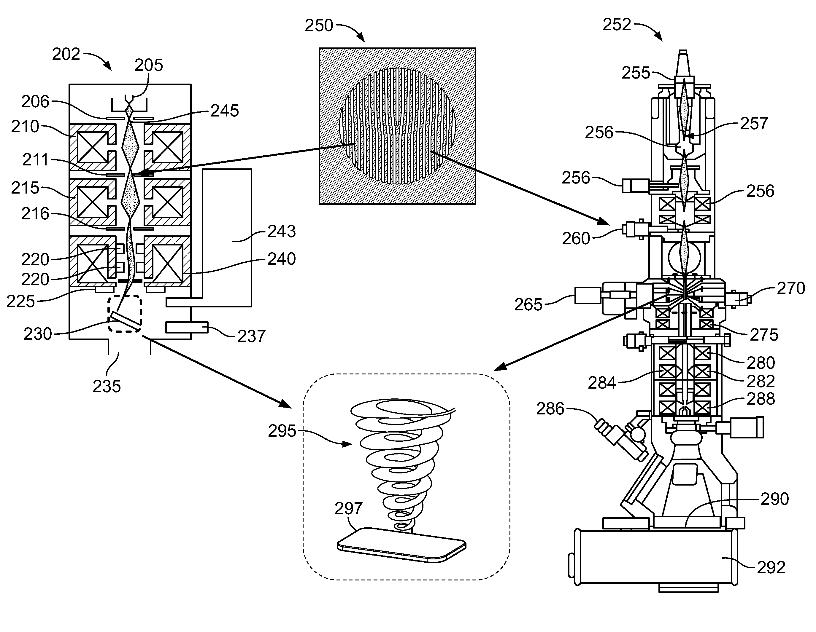 System and method for producing and using multiple electron beams with quantized orbital angular momentum in an electron microscope