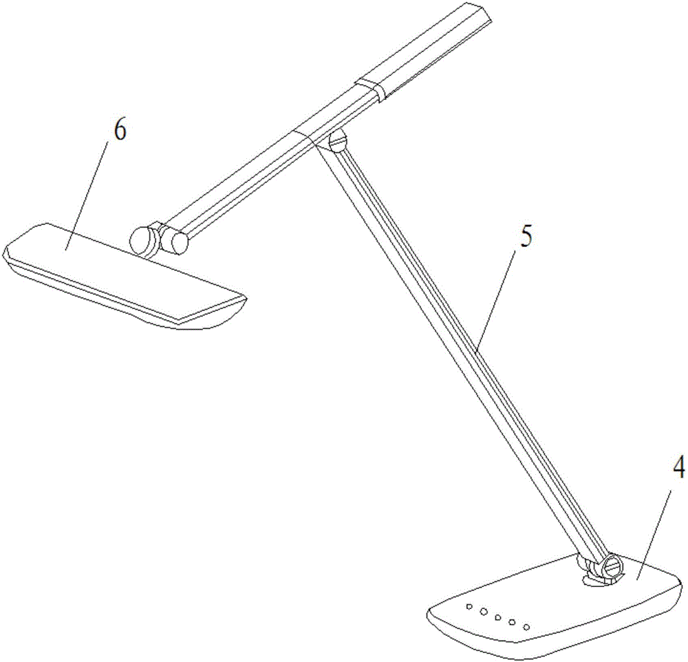 Table lamp capable of refracting light rays through multiple slopes