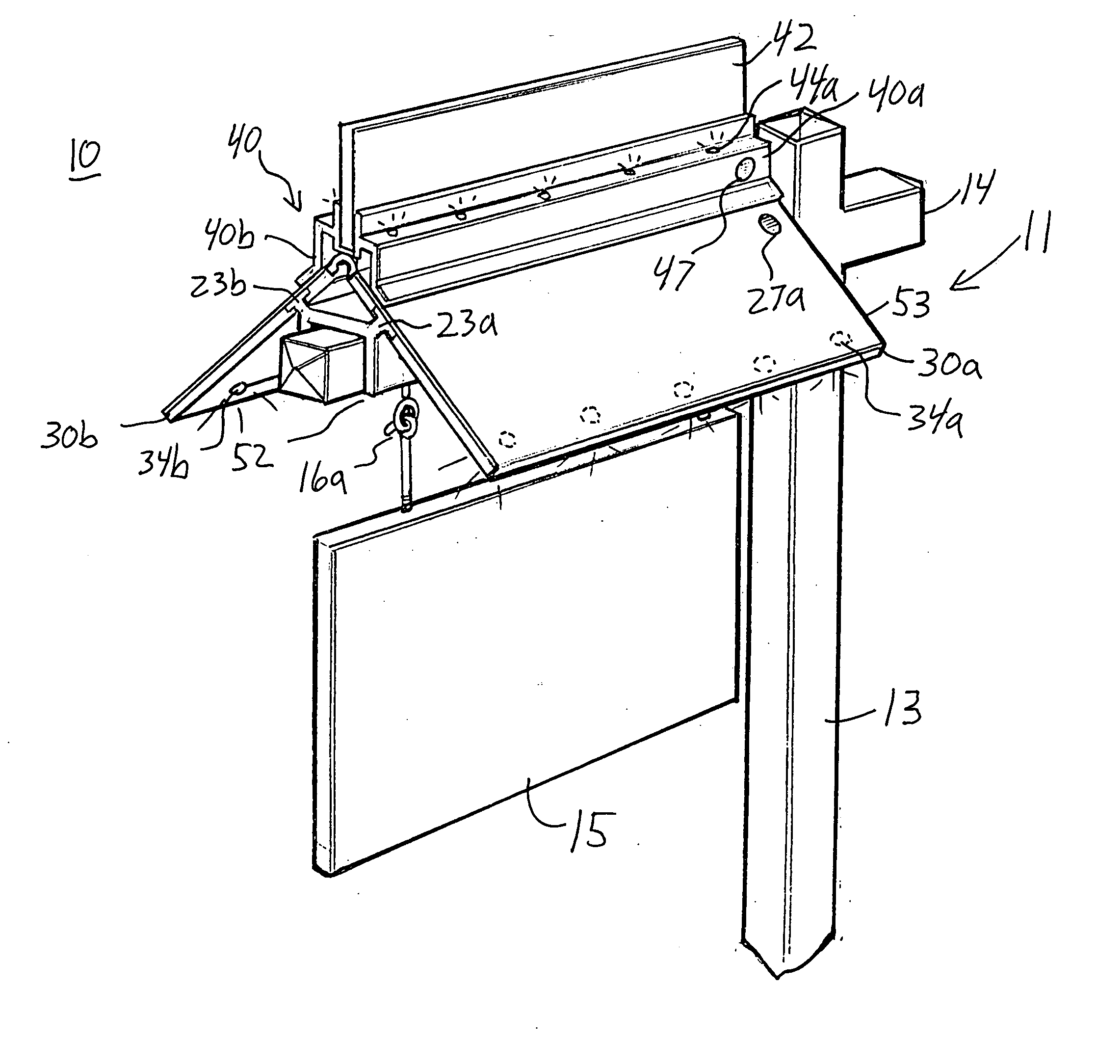 Lighting canopy for advertising sign post