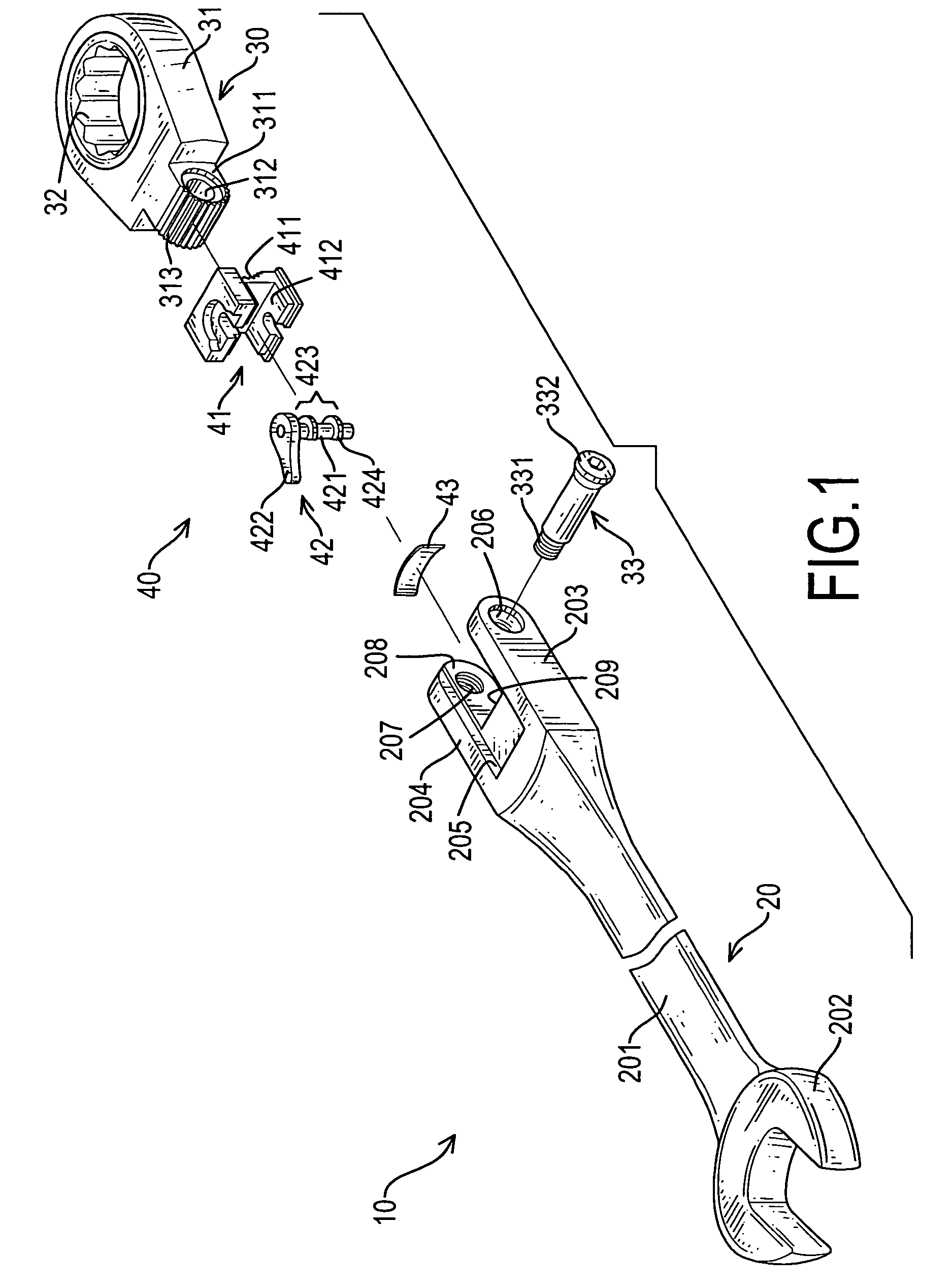 Hand tool having an adjustable head