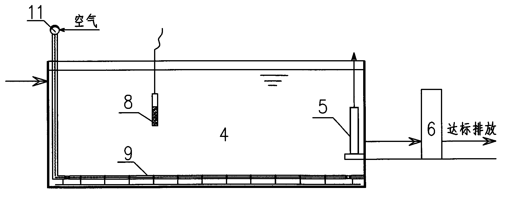 Soybean wastewater biochemical treatment process and device