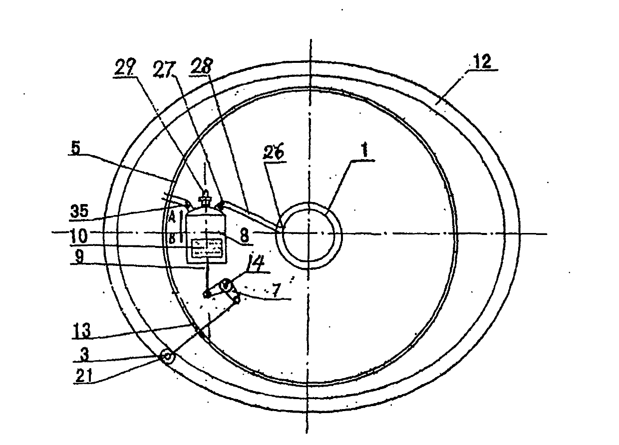 Single-row reciprocating piston type rotor engine