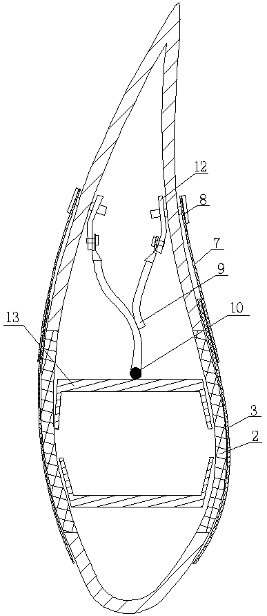 Lightning protection system of wind power blade