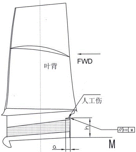 An in-situ ultrasonic testing method for engine blades