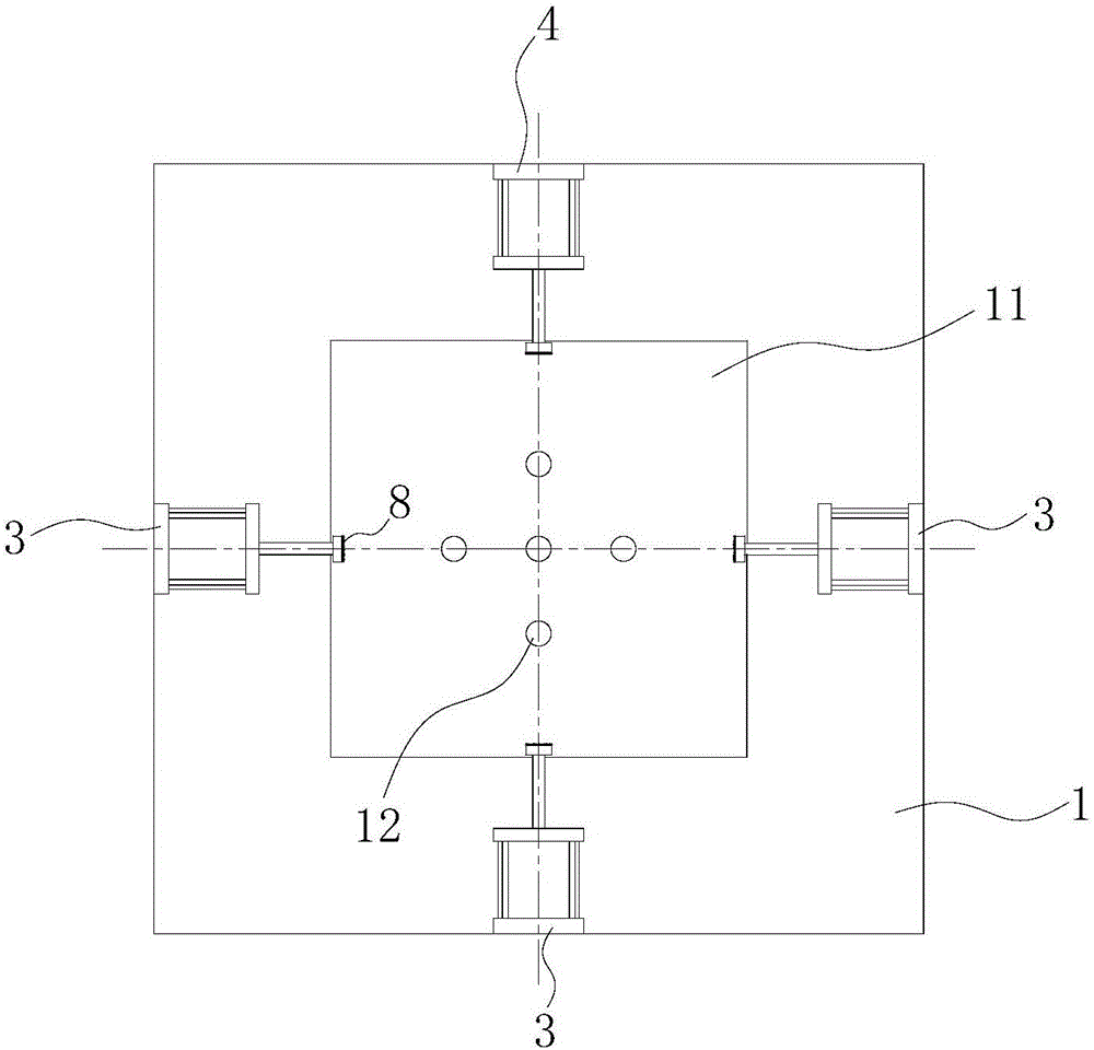 Clamping and trepanning die for hardware