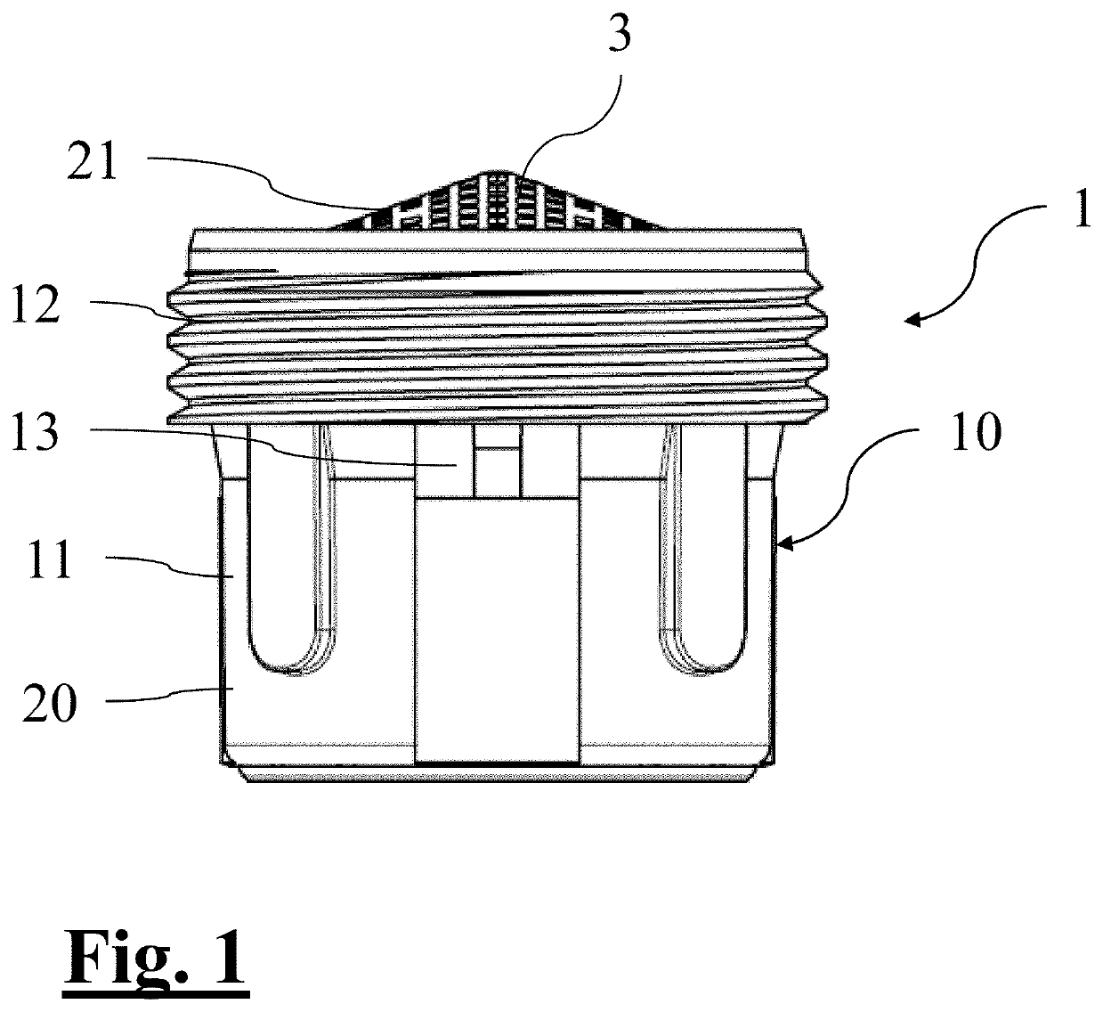 Faucet assembly with aerator cartridge and method for mounting said assembly