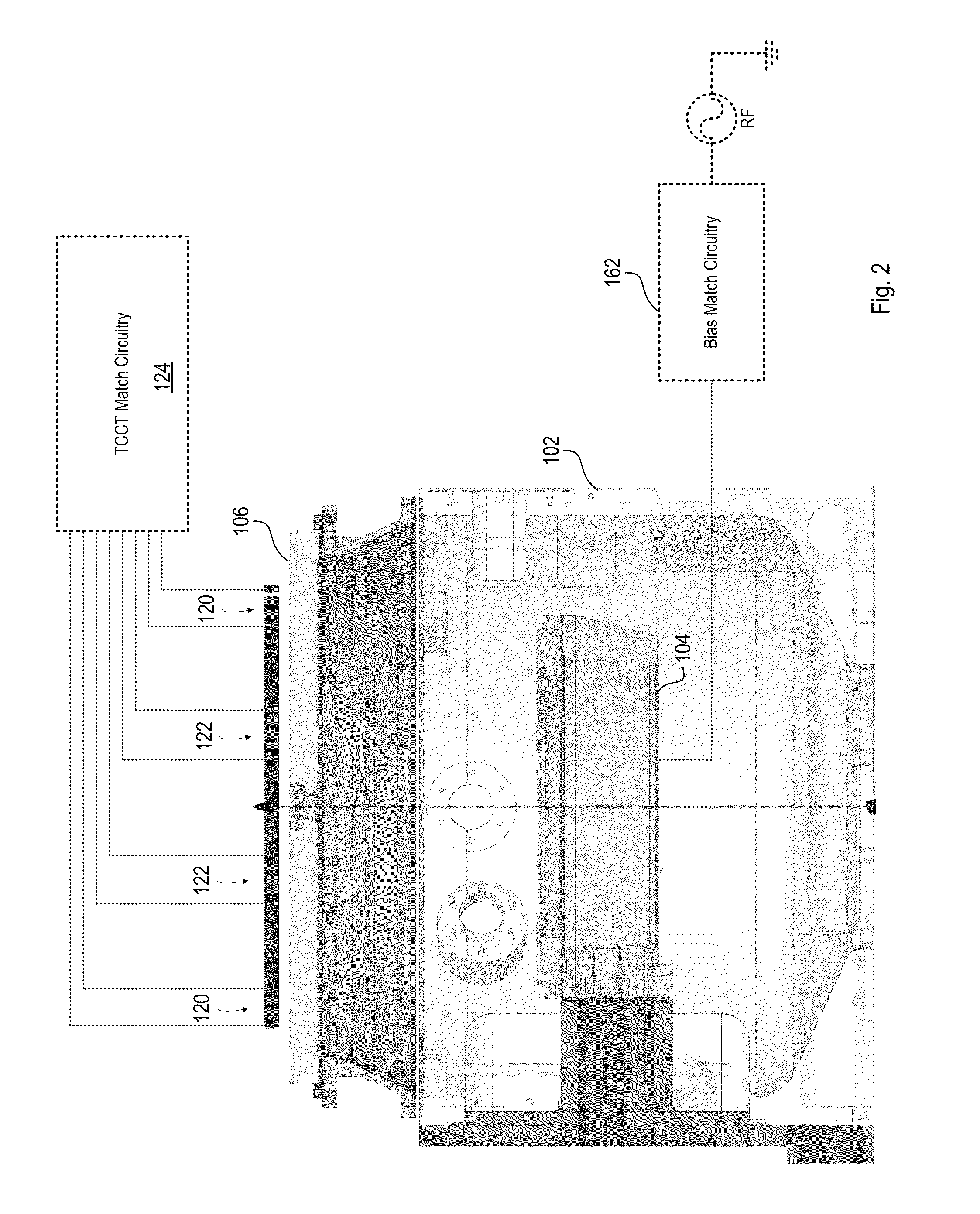 TCCT match circuit for plasma etch chambers