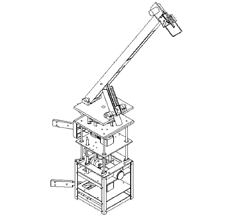 Tree climbing type carya cathayensis picking robot