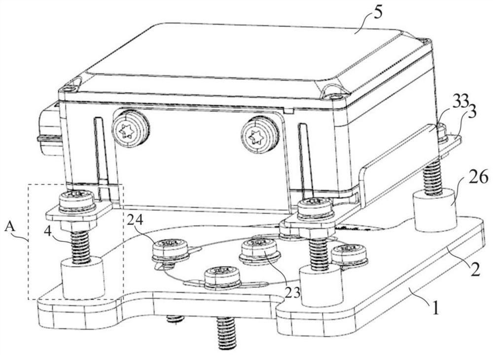 An adjustment device for millimeter wave radar