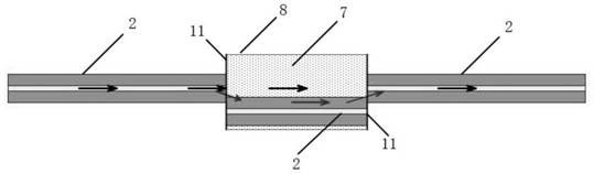 Parallel double M-Z optical fiber magnetic sensing device and manufacturing method thereof