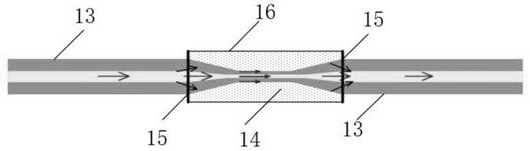 Parallel double M-Z optical fiber magnetic sensing device and manufacturing method thereof