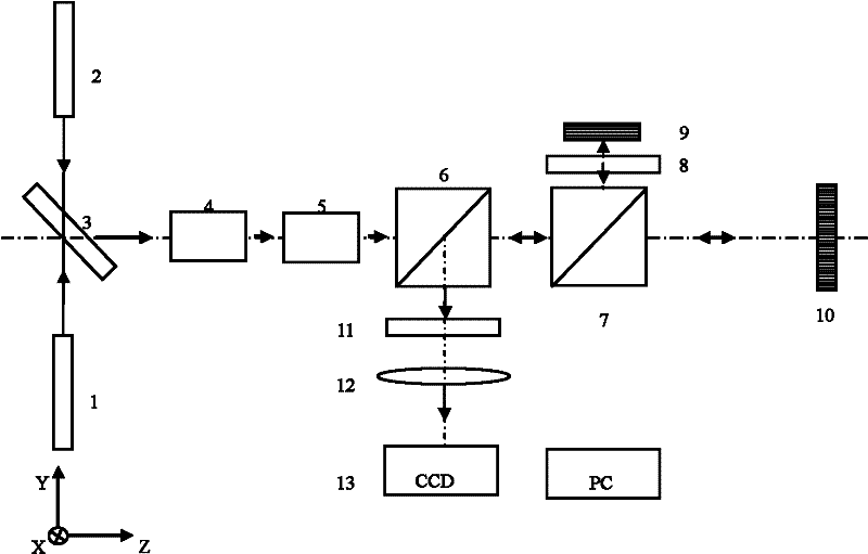 Method for measuring object deformation by time-domain multi-wavelength heterodyne speckle interference