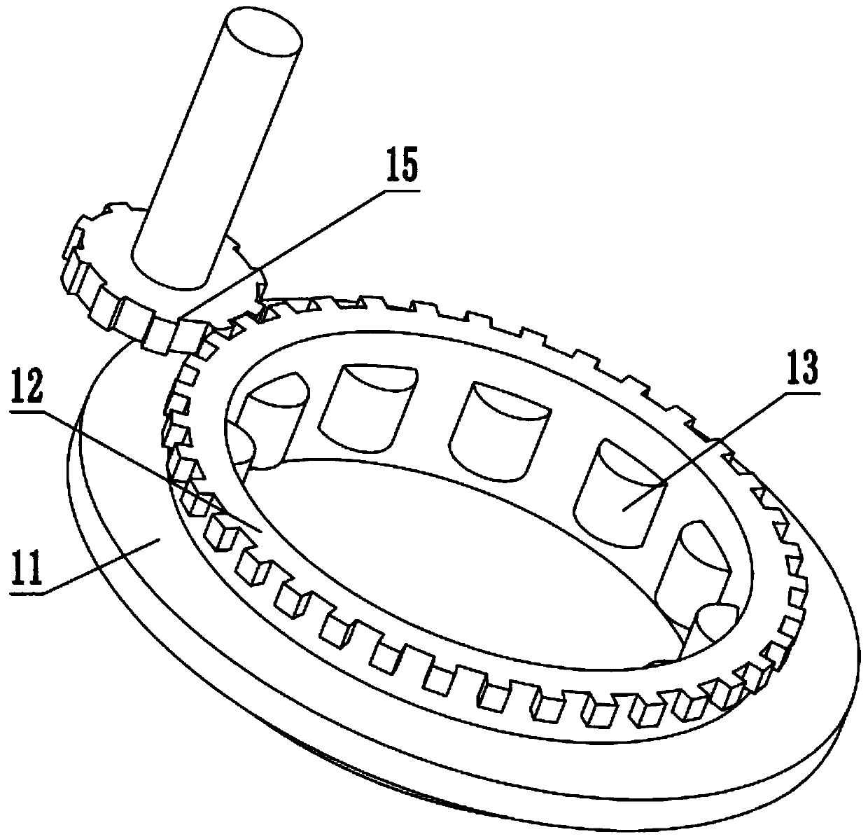 Pollution treatment device for industrial dust removal